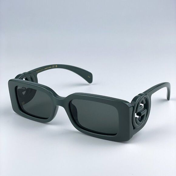 NEW Gucci GG1325S 003 Grey Smoke Grey Rectangle Women Sunglasses main image 12